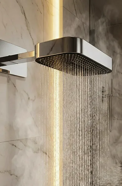 Luxury overhead shower from the range at RK Enterprises, faucets & sanitary fittings distributor on Mysore Road, Bangalore